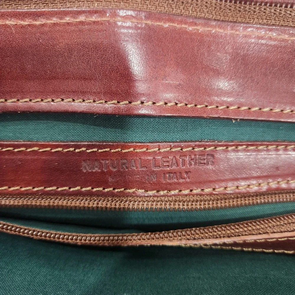 Leonardo Firenze Genuine Italian Leather Handbag Crossbody Italy - Picture 4 of 9